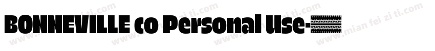 BONNEVILLE co Personal Use字体转换
